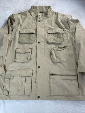 Weekender Traveler Correspondent Safari Jacket XL Convertible Multi Pocket